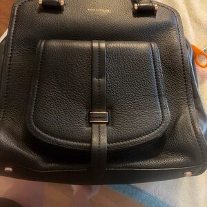 Signed Mario Hernandez Black Leather Satchel - Iconic Massache Handbag